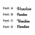 Alphabet Keychain Metal Sticker - 3 Name